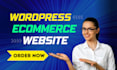 build wordpress ecommerce website or woocommerce online store shop
