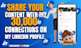 share your post on linkedin with a 30k plus connection
