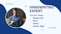 write assignments, notes, or letters in beautiful handwriting