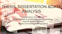 format masterful thesis dissertation and data analysis