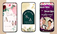 design luxurious digital wedding invitation video