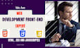 be your frontend developer using HTML, CSS, bootsrap and js