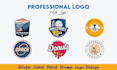 design round sticker label patch stamp and instagram logo design