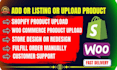 do shopify add product, product listing, product upload and order fulfillment
