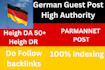 do high quality german guest posts on dofollow da50 sites