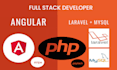 build a full stack web app with laravel, django and angular