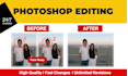 do quick photoshop job, quick change, small edits, png jpg