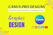 be your canva graphic designer, canva design expert or canva expert logo maker