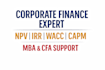 corporate finance, financial risk management, stock valuation, npv, irr