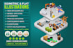 create vector art isometric infographic illustration for app and web
