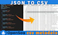 convert json metadata to csv for opensea nft