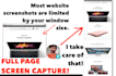 capture full length page screenshots of most websites