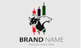 create digital logo for stock forex trading youtube channel