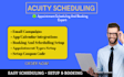custom design, setup acuity scheduling site and online booking appointment