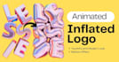 make an inflated, balloon like logo or text in 3d