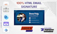 do clickable static and animated HTML email signature design