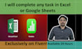 work on excel, google sheets formulas, assignment, charts, vlookup, pivot tables