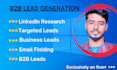 give fresh b2b lead generation, business leads or find valid emails by linkedin