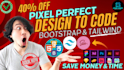convert xd, PDF, figma to HTML, PSD to HTML, scss, bootstrap, tailwind
