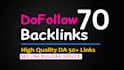 70 manual white hat SEO dofollow backlinks USA link building