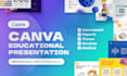 design canva presentation for education and webinar