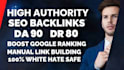 do high authority manual backlinks with white hat seo