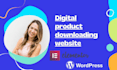 create digital products downloading website