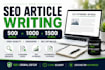 write SEO optimized blog articles for your website