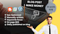 do 30 seo blog post writing , article writing, make money