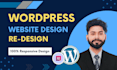create website wordpress  or redesign website with elementor pro