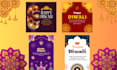 create amazing diwali flyers banners and social media posts