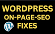 make wordpress SEO fixes for google rankings