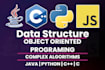 oop in java, data structures, database in java python cpp