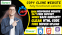 create, copy clone website in HTML CSS bootstrap