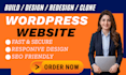 design, redesign and develop a professional wordpress website