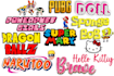 custom make logo your name or text in cartoon style