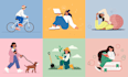 create custom flat design illustration