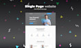 create a single page website or landing page