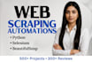 do web scraping and data scraping