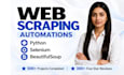 do web scraping and data scraping