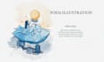 create minimalist line art watercolor for you poems and stories