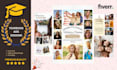 create a yearbook ad photocollage printable with unique editorial style