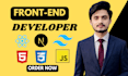 be front end web developer using html css bootstrap reactjs