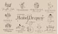design whimsical hand drawn boho, botanical, feminine logo