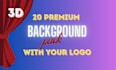 design fully customized zoom virtual background with logo