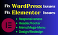fix elementor bugs and wordpress responsive design issues