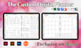 design custom digital planner, journal, calendar for ipad goodnotes