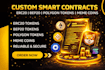 create custom erc20 token, bep20, solana, polygon or meme coin smart contract