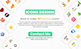 design unique, simple and modern custom icons set