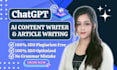 be your SEO optimized ai content writer using chat gpt article writing